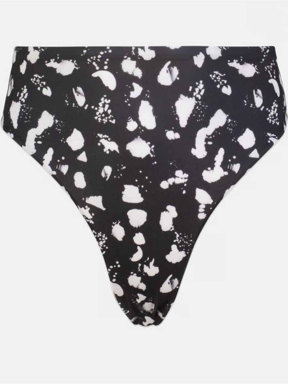 ASOS Design Allover Printed High Waist Bikini Bottom, Black & White Size 4
